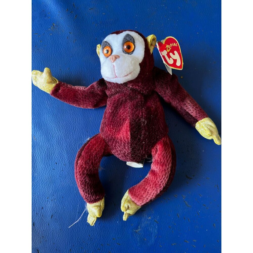 Ty Beanie Baby Monkey from the 2000 Chinese Zodiac Collection (Style 4328)